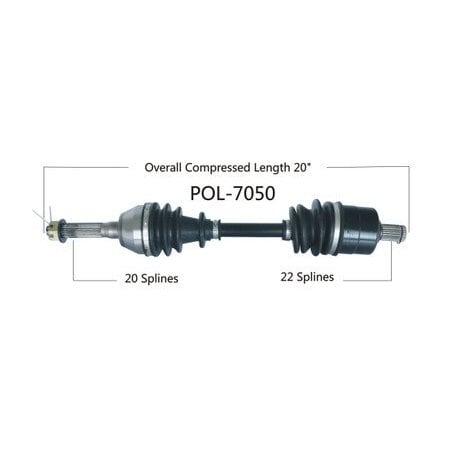 Wide Open OE Replacement CV Axle for POL FRONT SCRAMBLER 500 4X4 2011-12 POL-7050